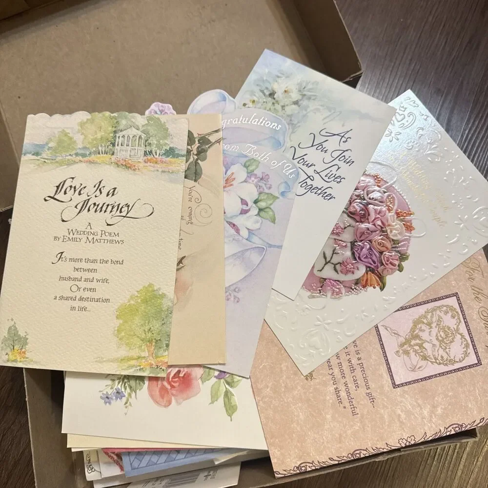 Wedding Cards From The 80s 98 Cards Total Used And Written In